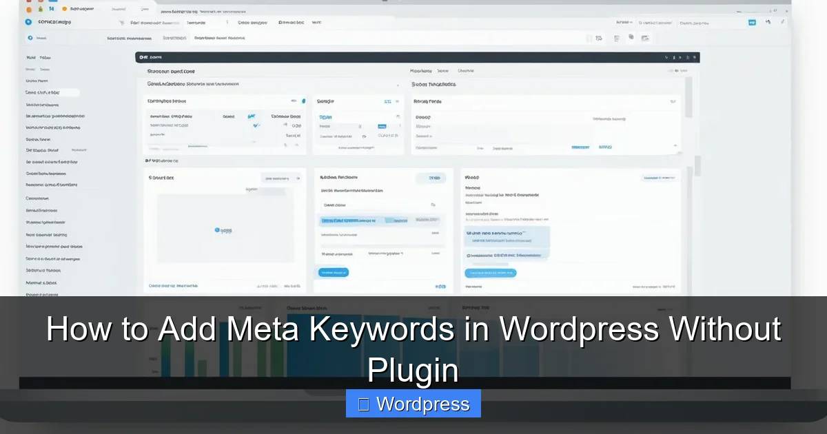 How to Add Meta Keywords in WordPress Without Plugin