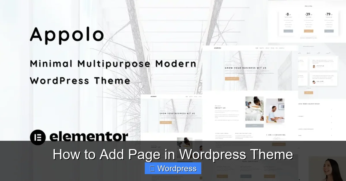 How to Add Page in WordPress Theme