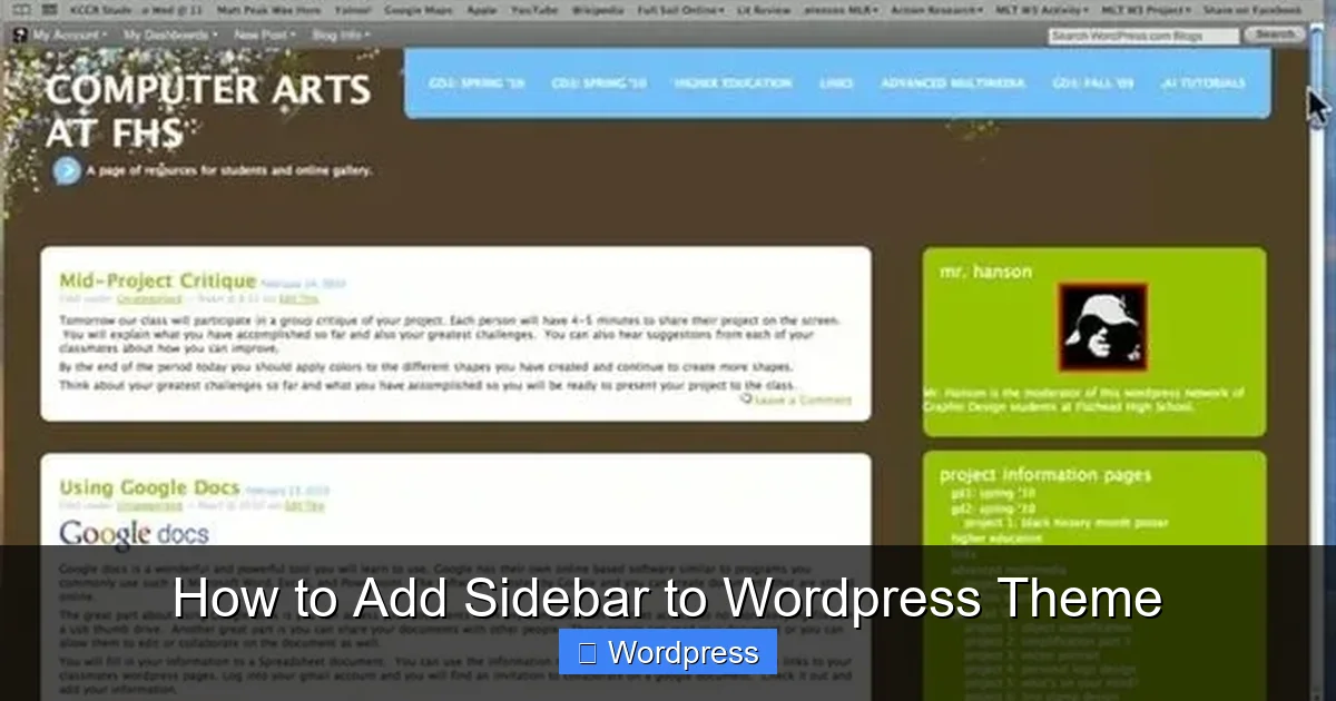 How to Add Sidebar to WordPress Theme