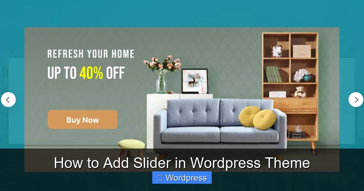 How to Add Slider in WordPress Theme