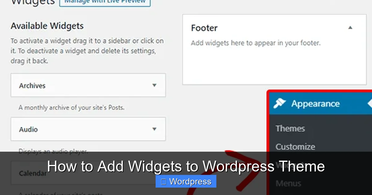 How to Add Widgets to WordPress Theme