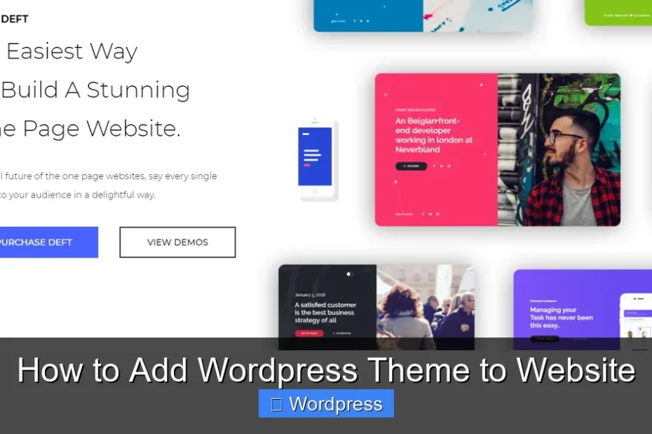 How to Add Wordpress Theme to Website
