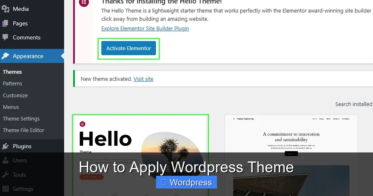How to Apply WordPress Theme