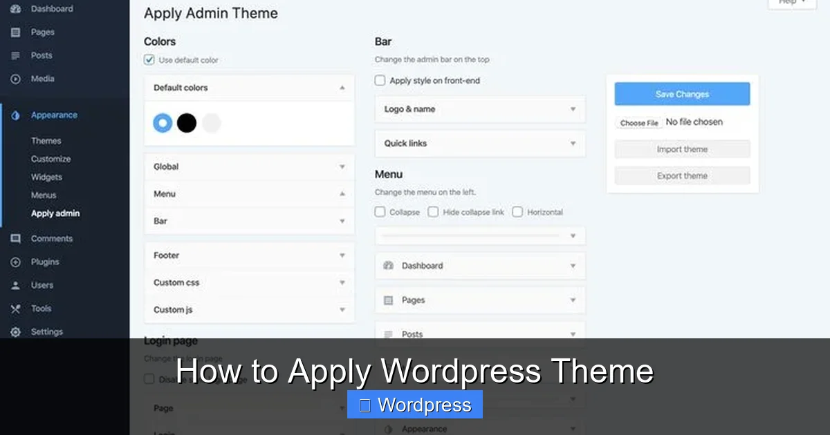 How to Apply WordPress Theme