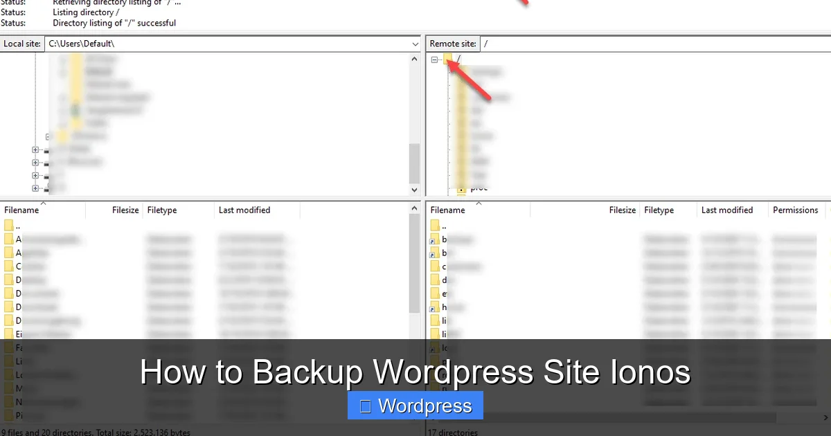 How to Backup WordPress Site Ionos