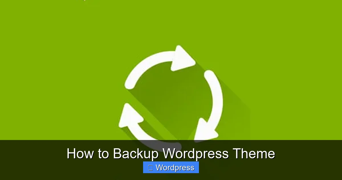 How to Backup WordPress Theme