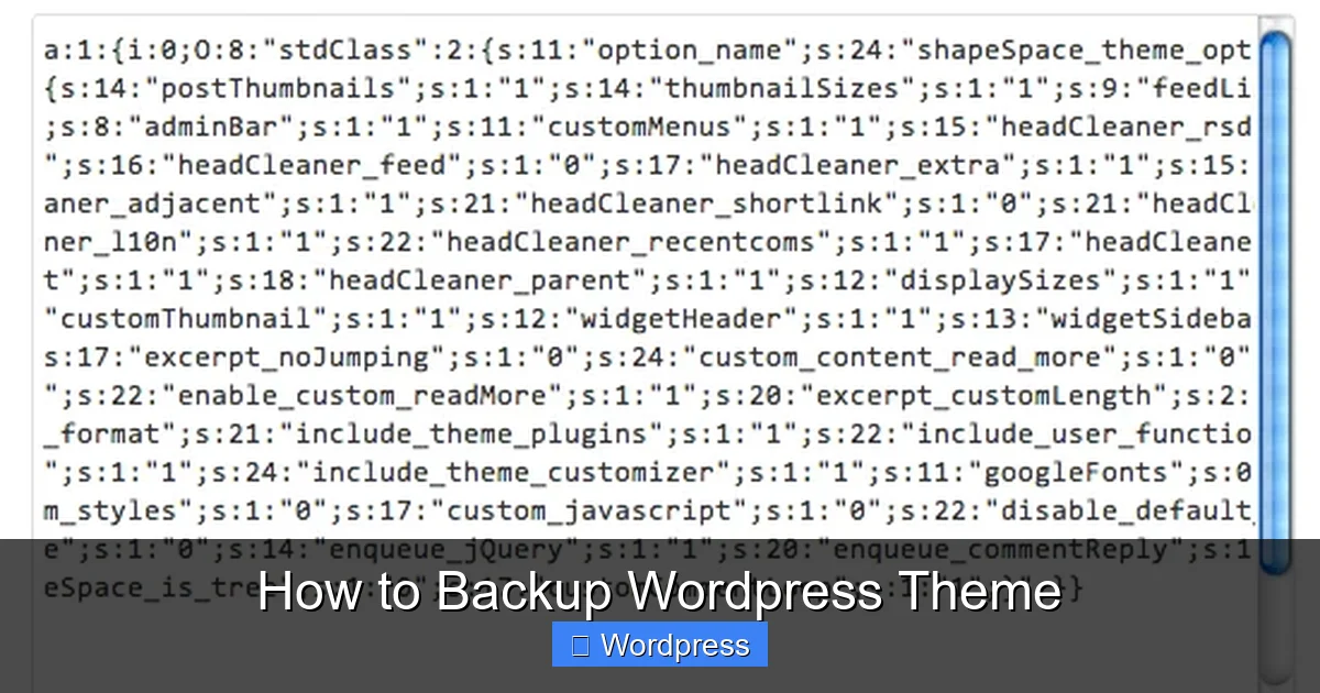 How to Backup WordPress Theme
