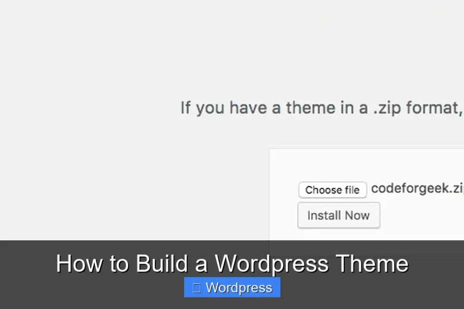 How to Build a Wordpress Theme