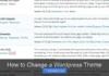 How to Change a WordPress Theme