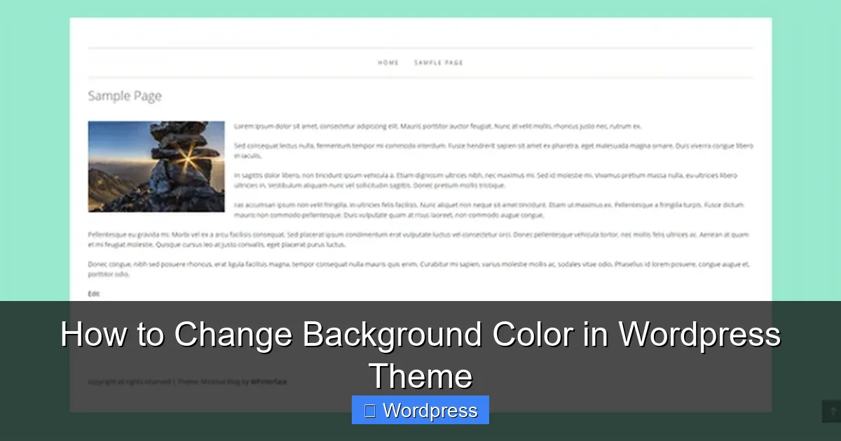 How to Change Background Color in WordPress Theme