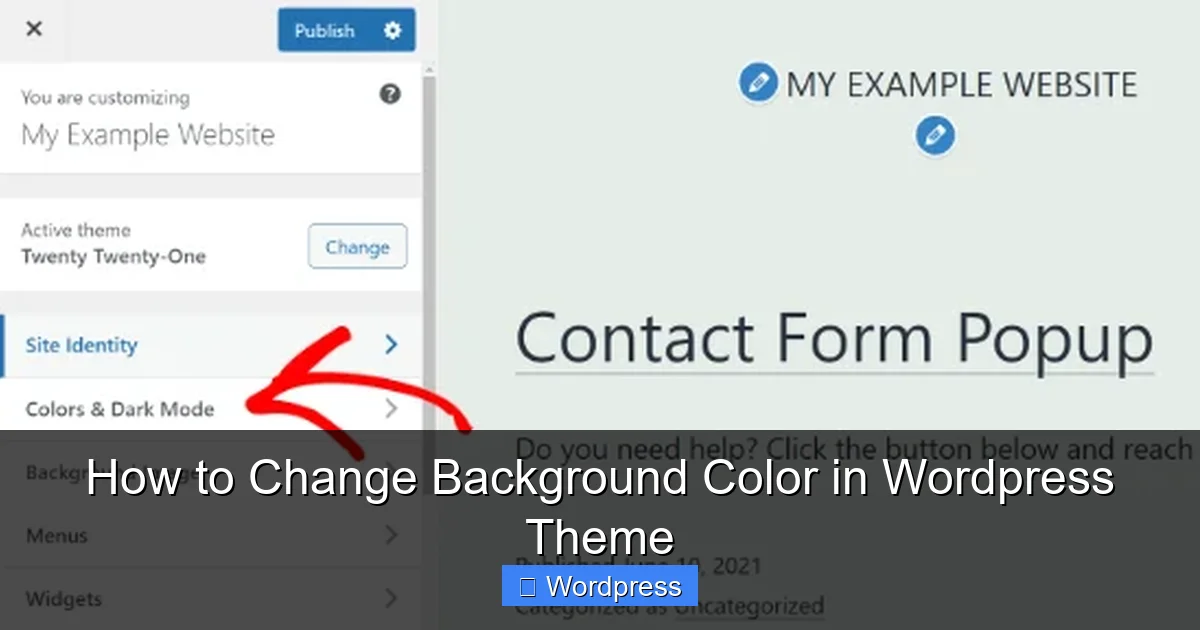 How to Change Background Color in WordPress Theme