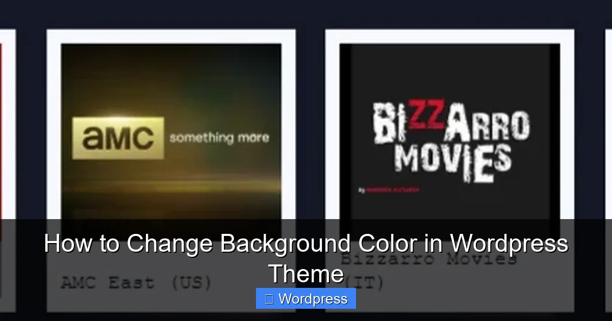 How to Change Background Color in WordPress Theme