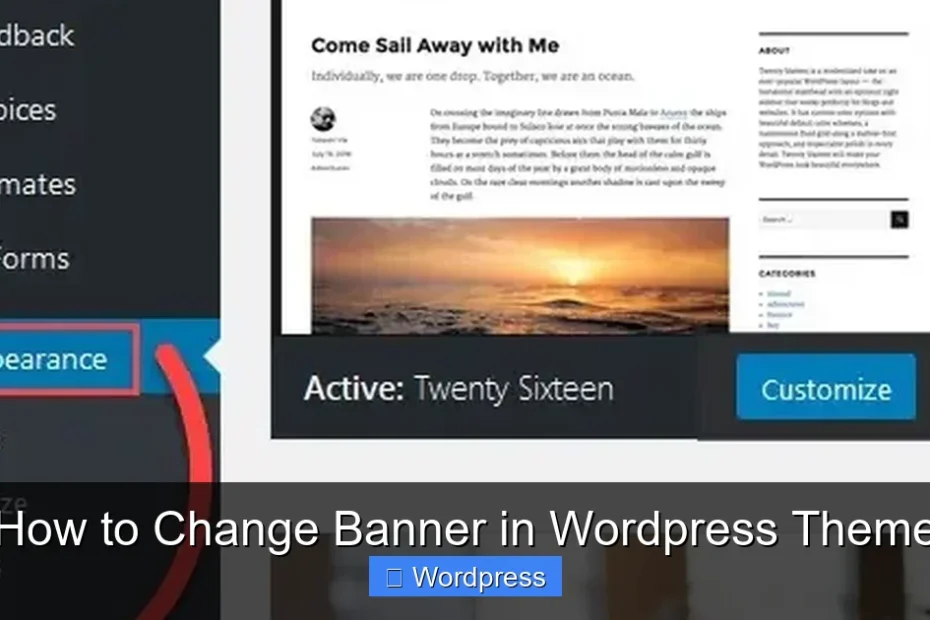 How to Change Banner in Wordpress Theme