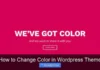 How to Change Color in WordPress Theme