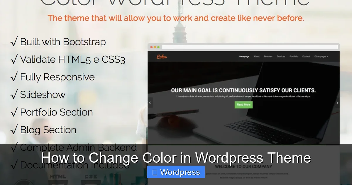 How to Change Color in WordPress Theme