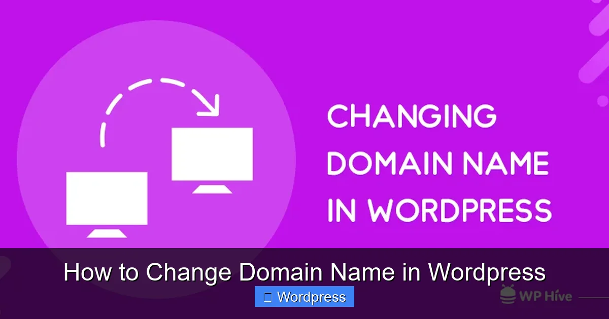 How to Change Domain Name in WordPress
