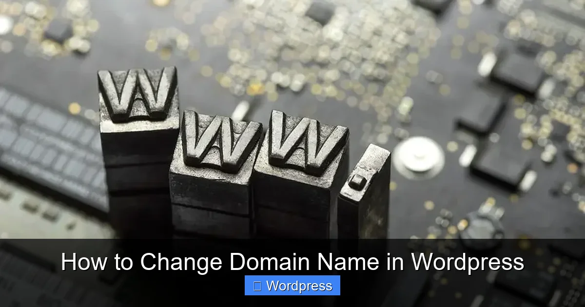 How to Change Domain Name in WordPress