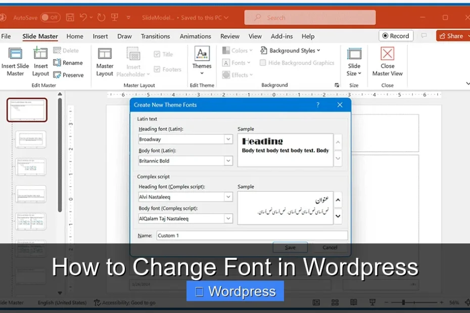 How to Change Font in Wordpress