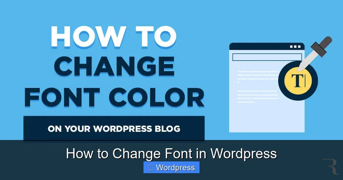 How to Change Font in WordPress