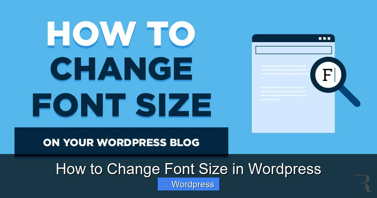How to Change Font Size in WordPress