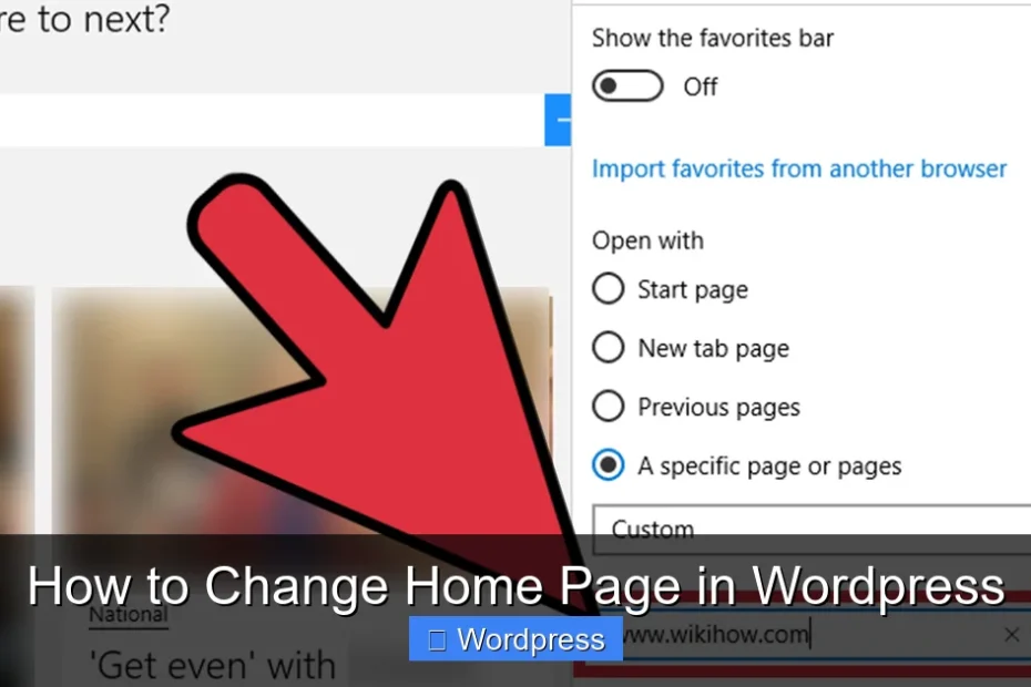 How to Change Home Page in Wordpress