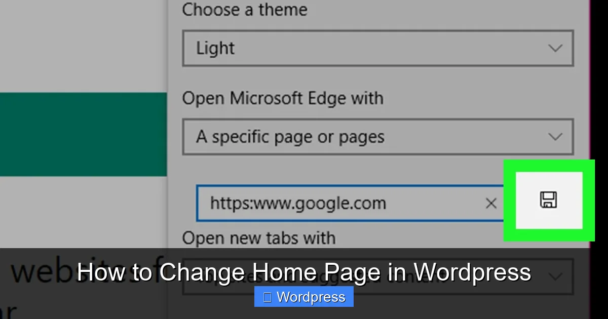 How to Change Home Page in WordPress