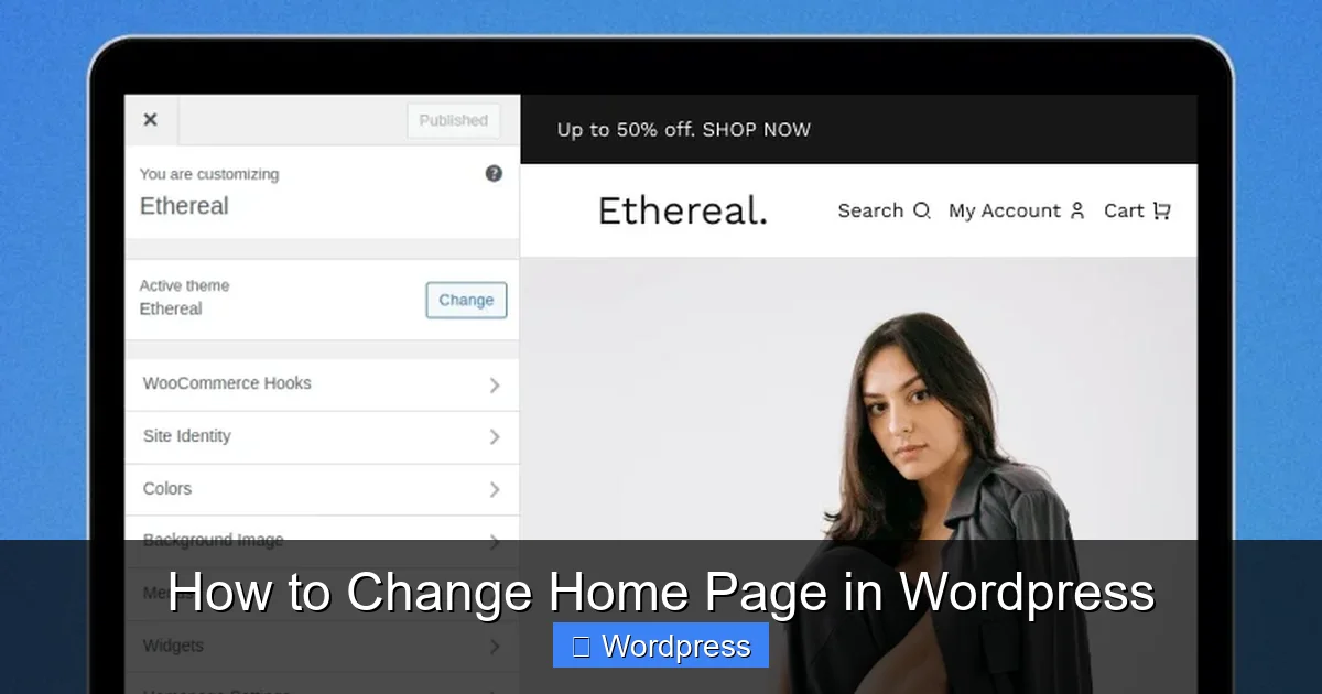 How to Change Home Page in WordPress