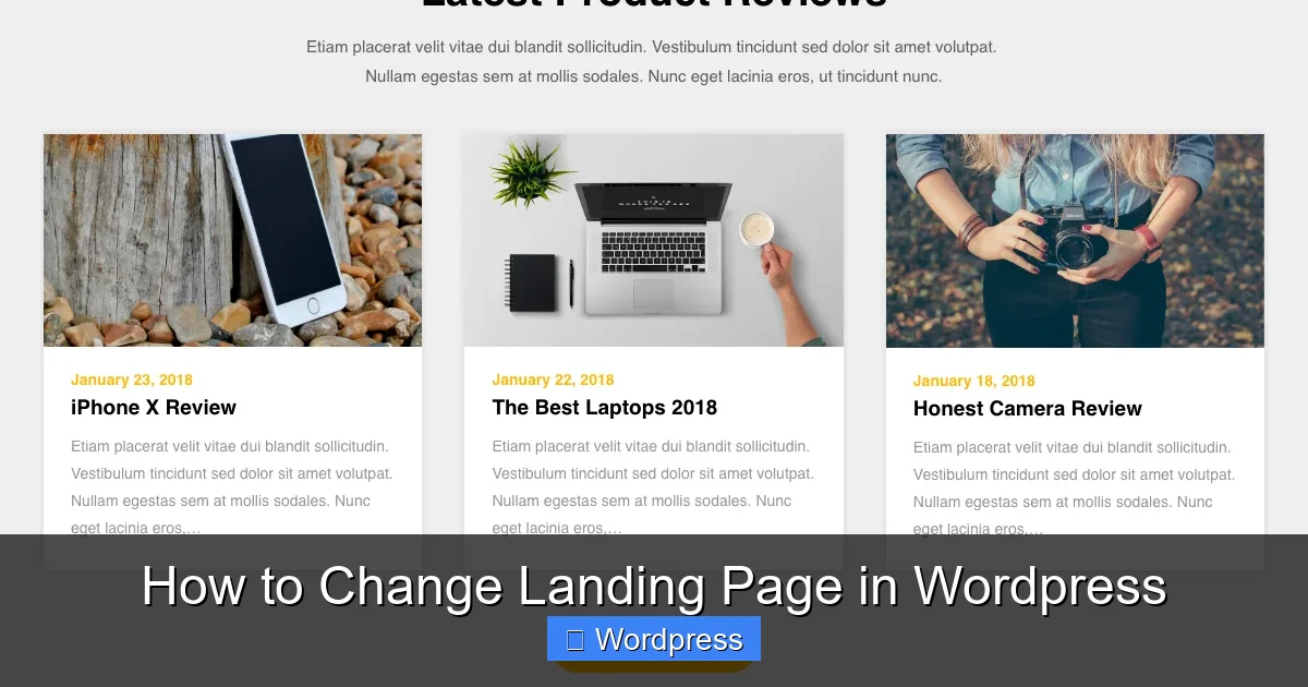 How to Change Landing Page in WordPress