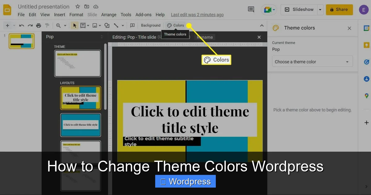 How to Change Theme Colors WordPress