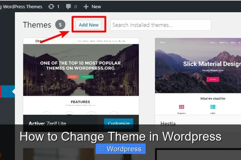 How to Change Theme in Wordpress