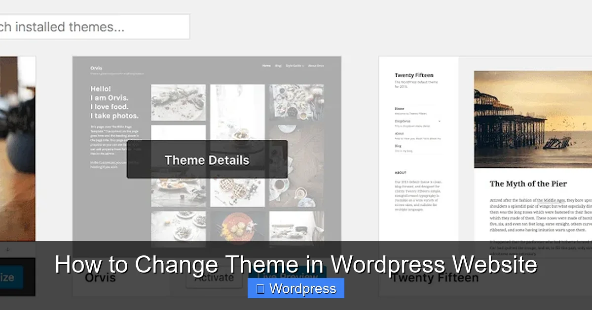 How to Change Theme in WordPress Website