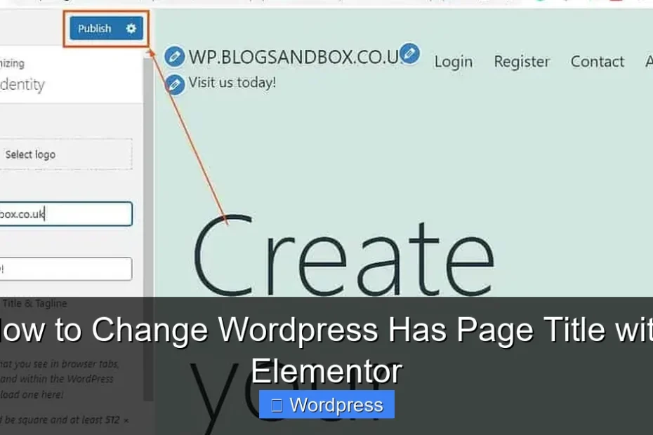How to Change Wordpress Has Page Title with Elementor