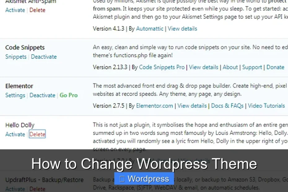 How to Change Wordpress Theme