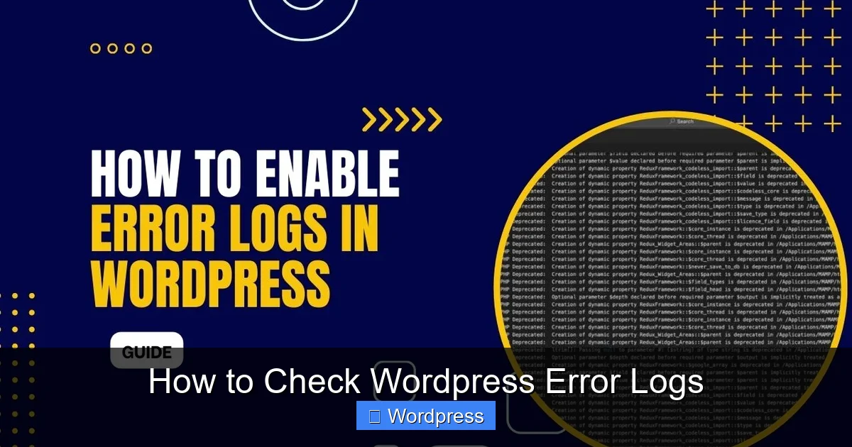 How to Check WordPress Error Logs
