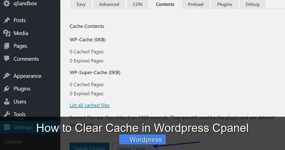 How to Clear Cache in WordPress Cpanel