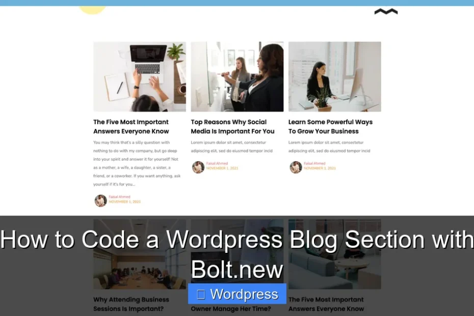 How to Code a Wordpress Blog Section with Bolt.new