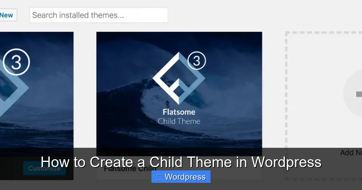 How to Create a Child Theme in WordPress