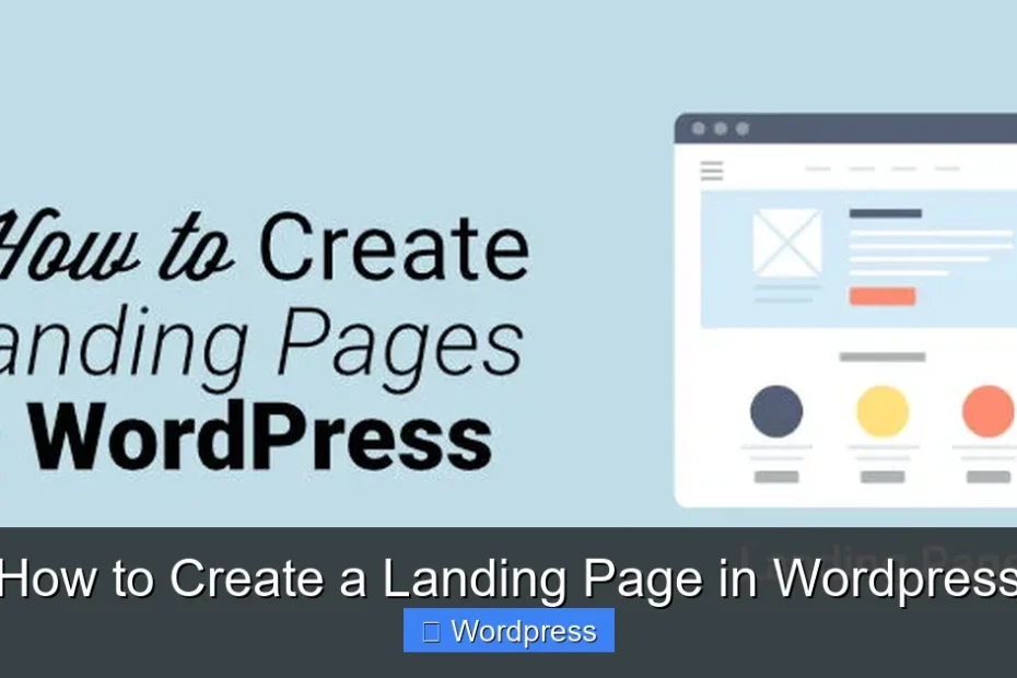 How to Create a Landing Page in Wordpress