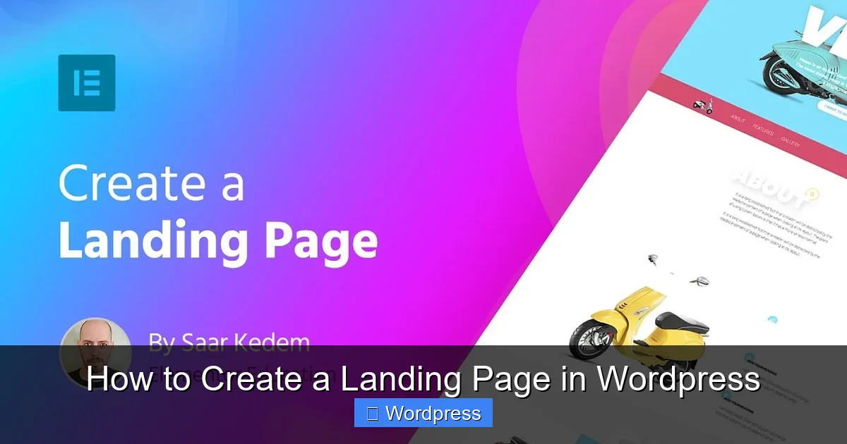 How to Create a Landing Page in WordPress