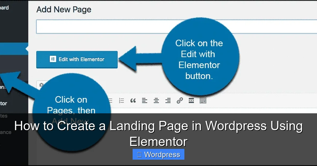 How to Create a Landing Page in WordPress Using Elementor