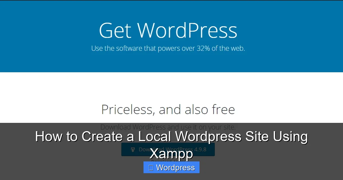 How to Create a Local WordPress Site Using Xampp