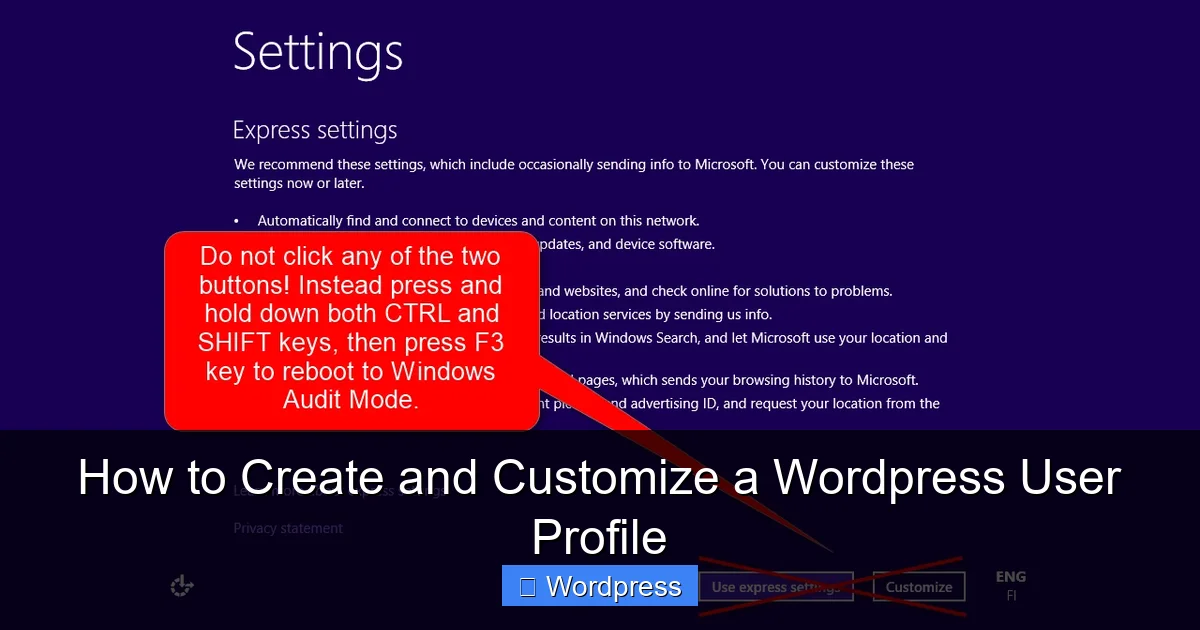 How to Create and Customize a WordPress User Profile