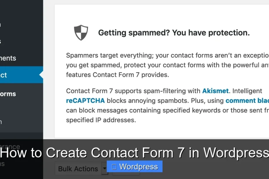How to Create Contact Form 7 in Wordpress