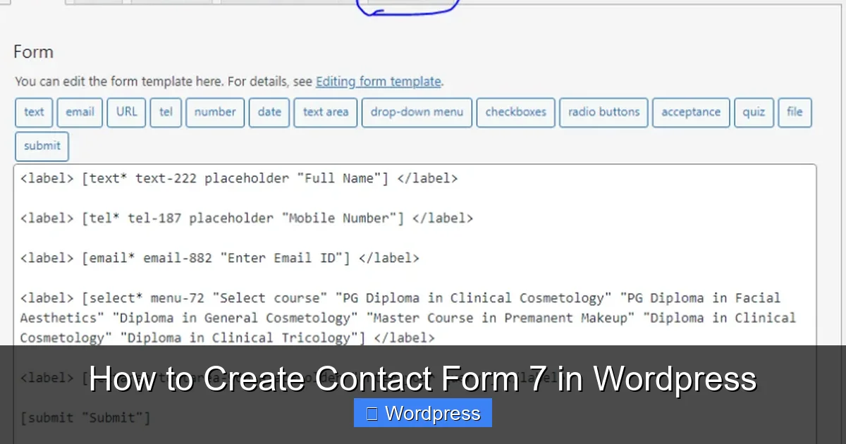 How to Create Contact Form 7 in WordPress