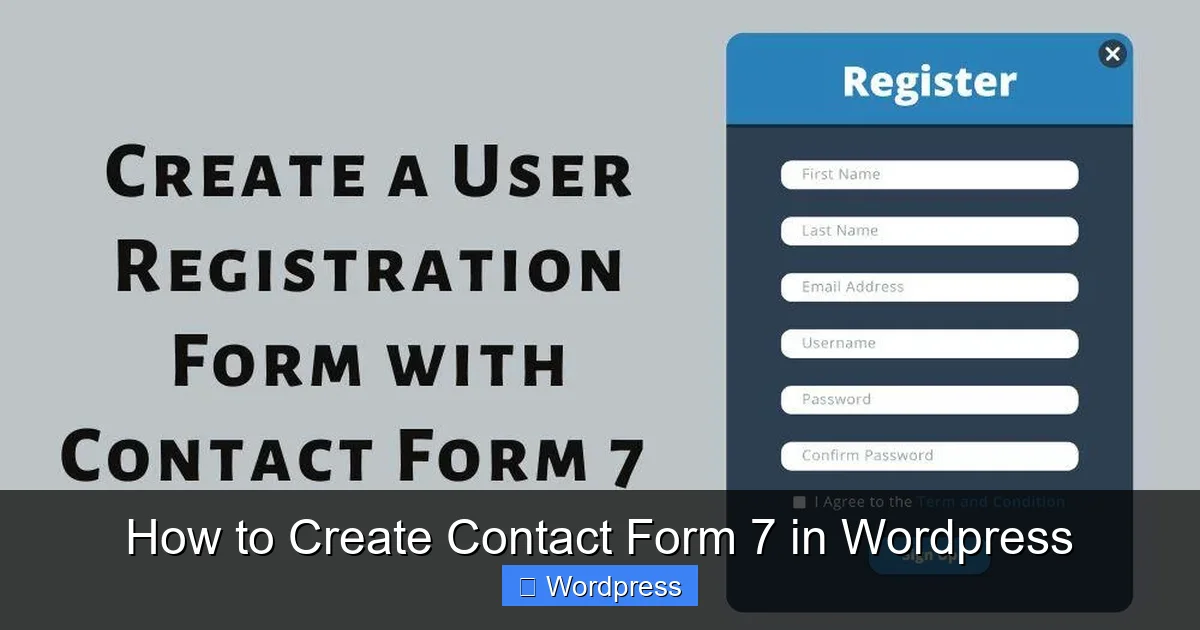 How to Create Contact Form 7 in WordPress