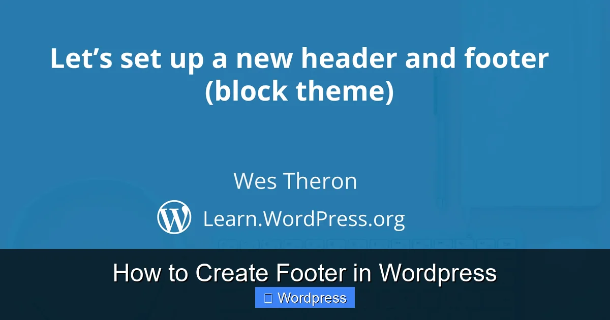 How to Create Footer in WordPress