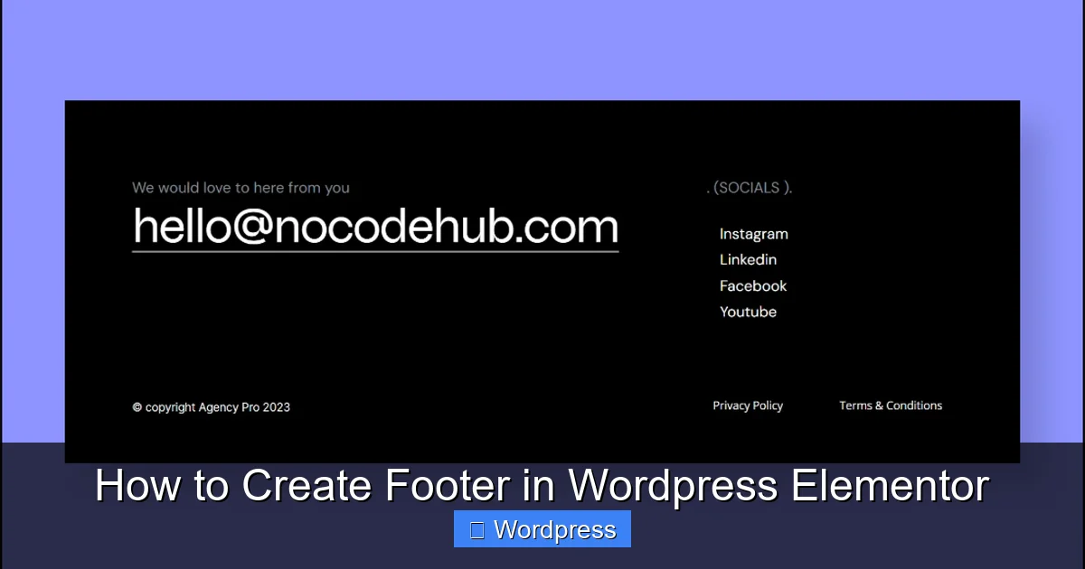 How to Create Footer in WordPress Elementor