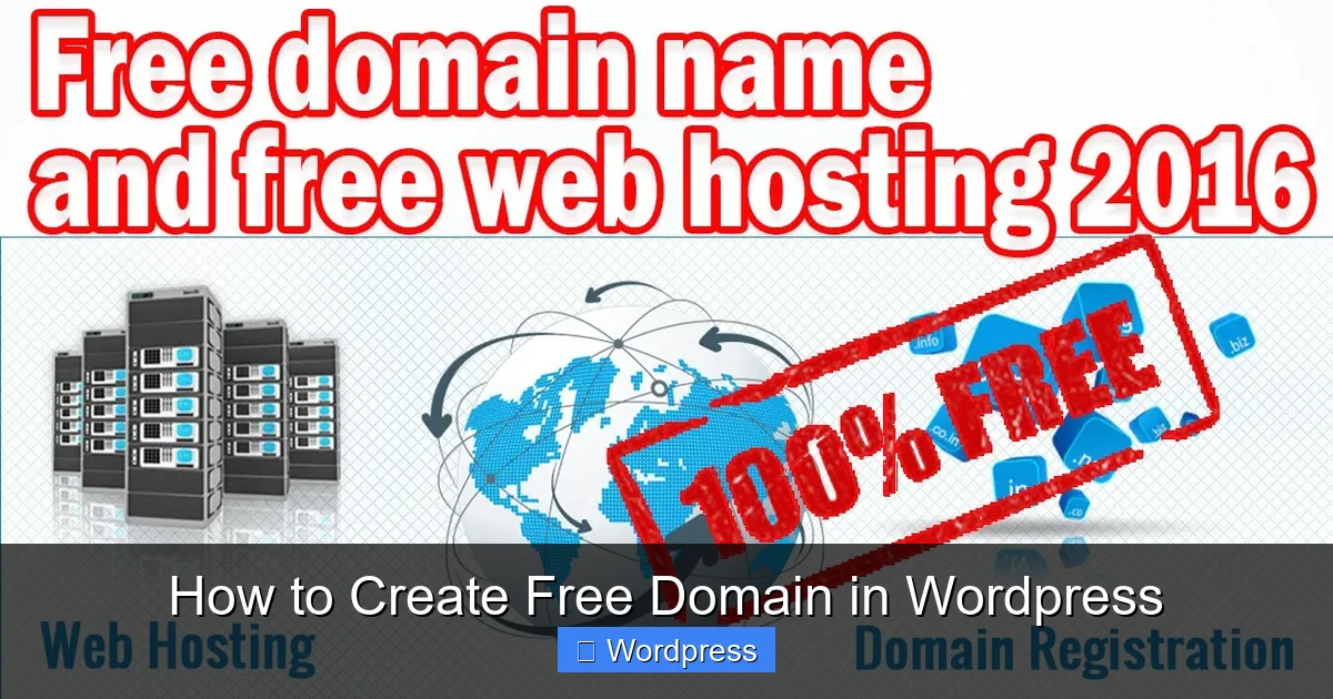 How to Create Free Domain in WordPress
