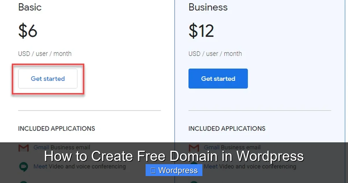 How to Create Free Domain in WordPress