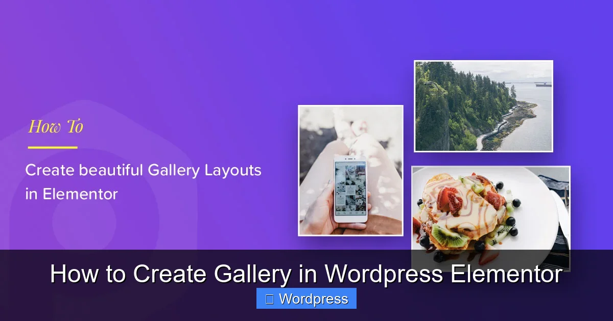 How to Create Gallery in WordPress Elementor